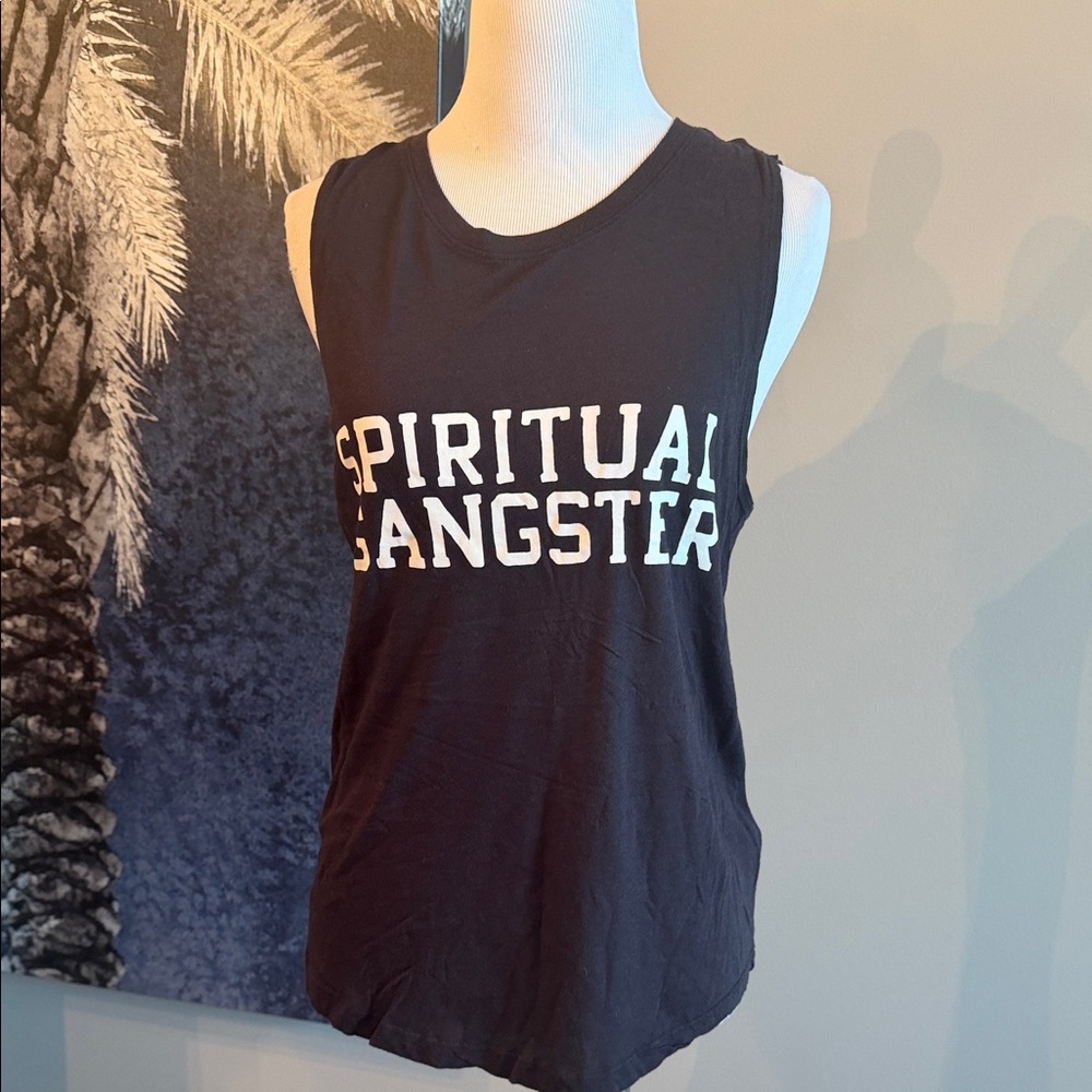 Spiritual Gangster Black Sleeveless Graphic Tank